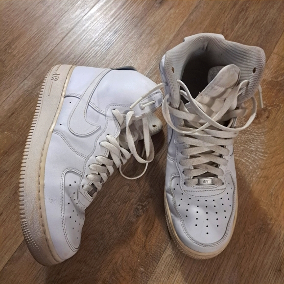 Nike Air Force 1 High Rel. 07 White / White Basketball Sneakers Men's Size 10 - Picture 1 of 10